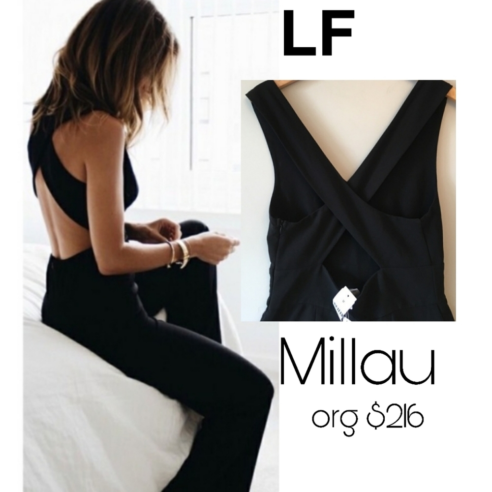 LF Millau black wide leg jumpsuit.  Sz XS
